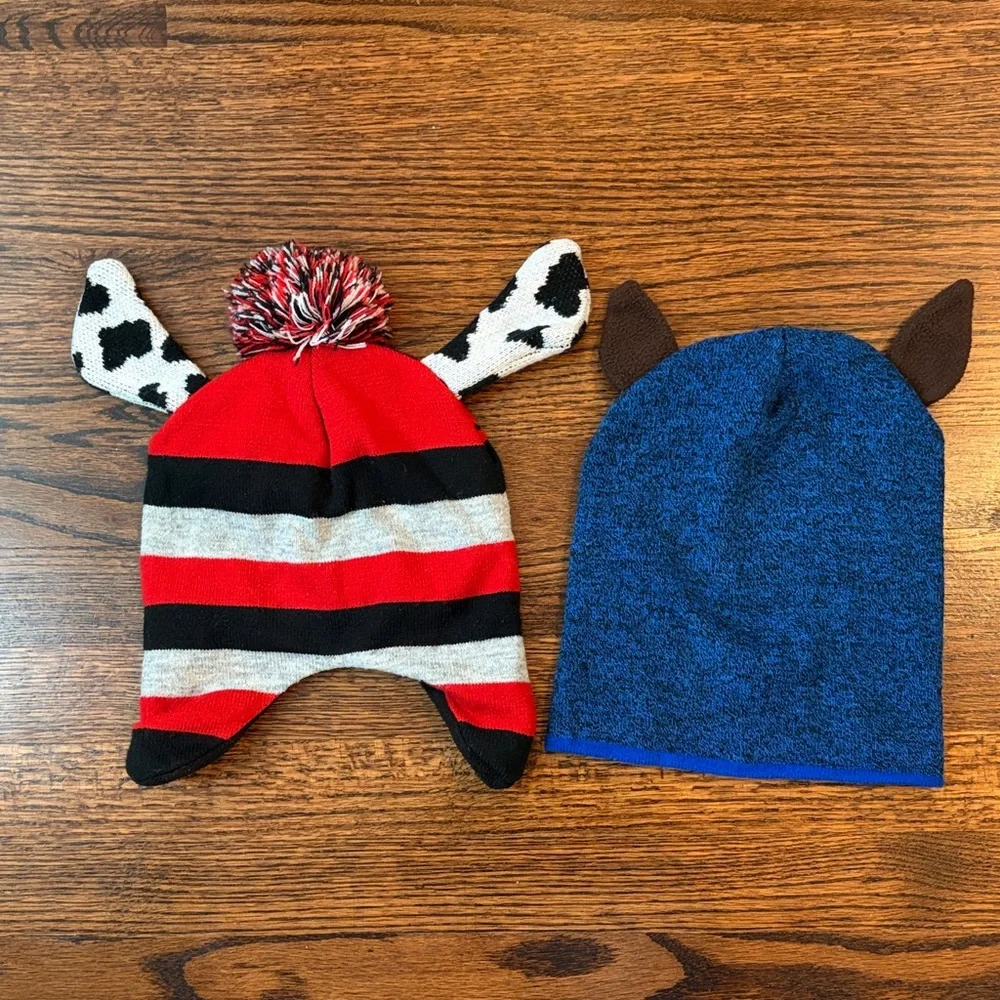 Bundle of Nickelodeon Paw Patrol Kids Hats - Chase and Marshall Characters